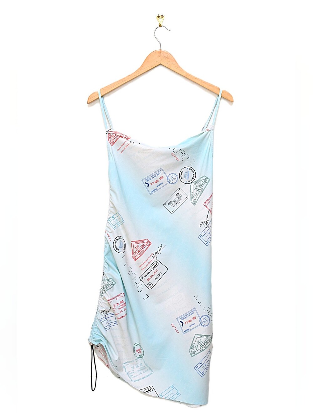 Miaou Helga Passport Dress Asymmetrical Slip Dress Blue Size M Y2K Summer - Picture 3 of 15